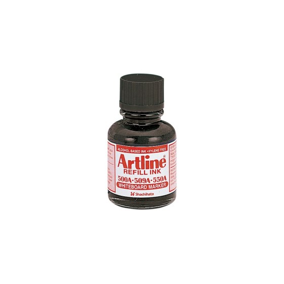 Tinta artline negro para rotulador pizarra blanca 500-a frasco de 20 ml