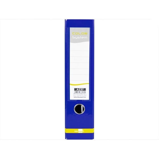 Archivador de palanca liderpapel a4 color system forrado sin rado lomo 80mm azul compresor metalico