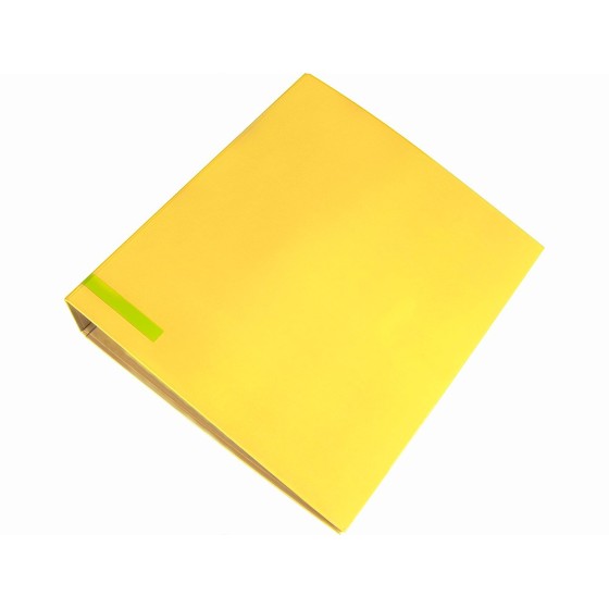 Archivador de palanca liderpapel a4 color system forrado sin rado lomo 80mm amarillo compresor metalico