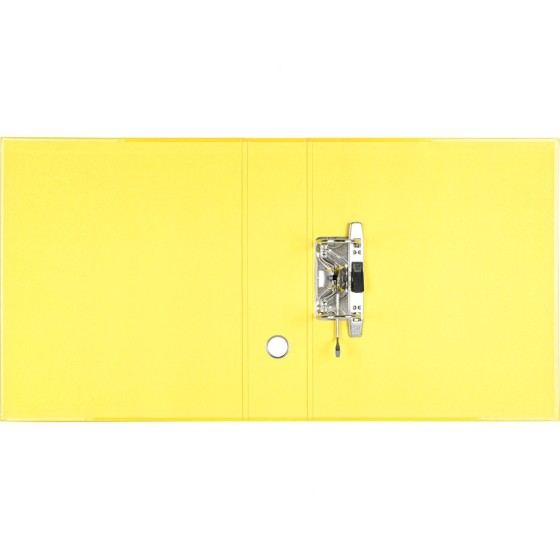 Archivador de palanca liderpapel a4 color system forrado sin rado lomo 80mm amarillo compresor metalico