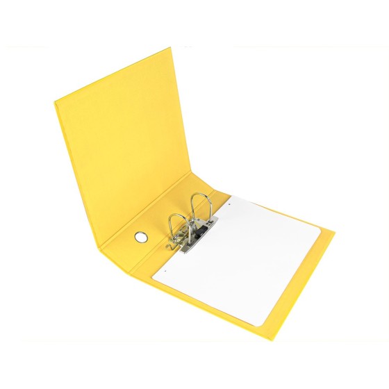 Archivador de palanca liderpapel a4 color system forrado sin rado lomo 80mm amarillo compresor metalico