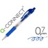 Boligrafo q-connect azul retractil con sujecion de caucho