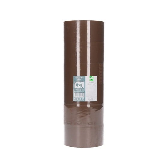 Cinta adhesiva q-connect polipropileno havana 66 mt x 50 mm para embalaje bajo ruido