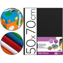 Carton ondulado liderpapel 50 x 70cm 320g/m2 negro