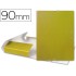 Carpeta proyectos liderpapel folio lomo 90mm carton gofrado amarilla