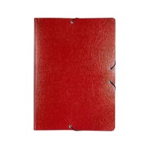 Carpeta proyectos liderpapel folio lomo 90mm carton gofrado roja