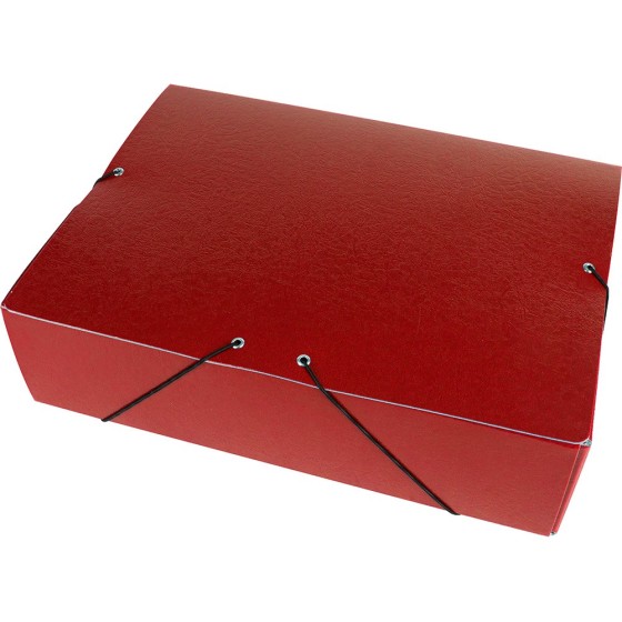 Carpeta proyectos liderpapel folio lomo 90mm carton gofrado roja