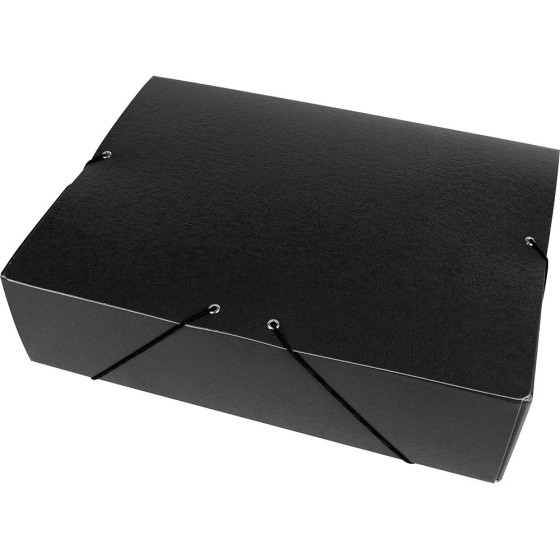 Carpeta proyectos liderpapel folio lomo 90mm carton gofrado negra