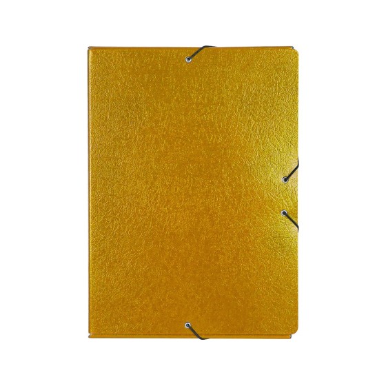 Carpeta proyectos liderpapel folio lomo 70mm carton gofrado amarilla