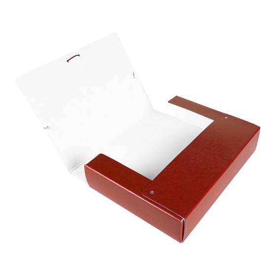 Carpeta proyectos liderpapel folio lomo 70mm carton gofrado roja