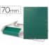 Carpeta proyectos liderpapel folio lomo 70mm carton gofrado verde