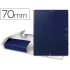 Carpeta proyectos liderpapel folio lomo 70mm carton gofrado azul