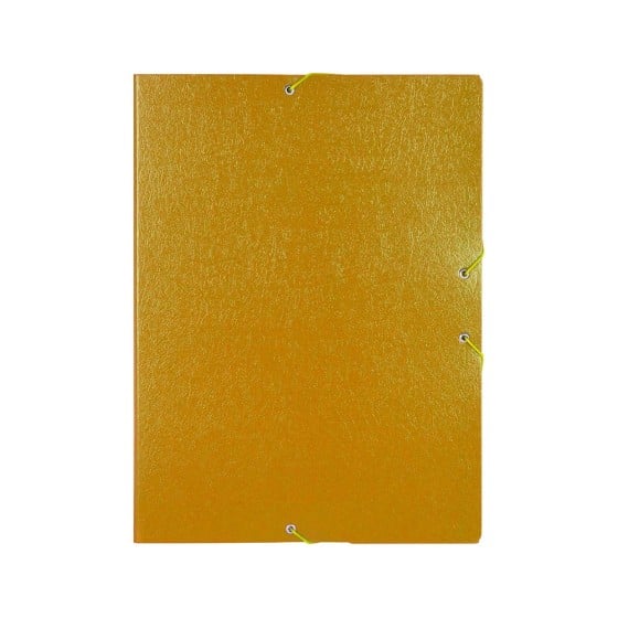 Carpeta proyectos liderpapel folio lomo 50mm carton gofrado amarilla