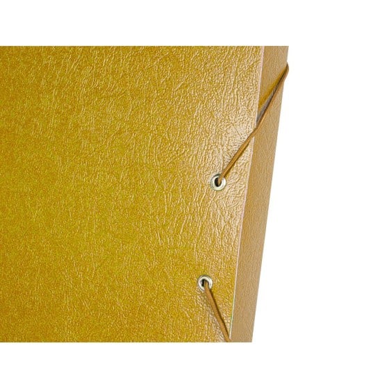 Carpeta proyectos liderpapel folio lomo 30mm carton gofrado amarilla