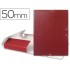 Carpeta proyectos liderpapel folio lomo 50mm carton gofrado roja