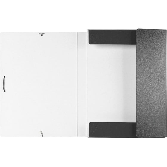 Carpeta proyectos liderpapel folio lomo 30mm carton gofrado gris