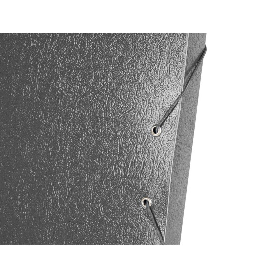 Carpeta proyectos liderpapel folio lomo 30mm carton gofrado gris