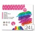 Lapices cera blanda liderpapel caja de 24 unidades colores surtidos