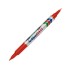 Rotulador artline marcador permanente ek-041t rojo doble punta 0.4 y 1.0 mm