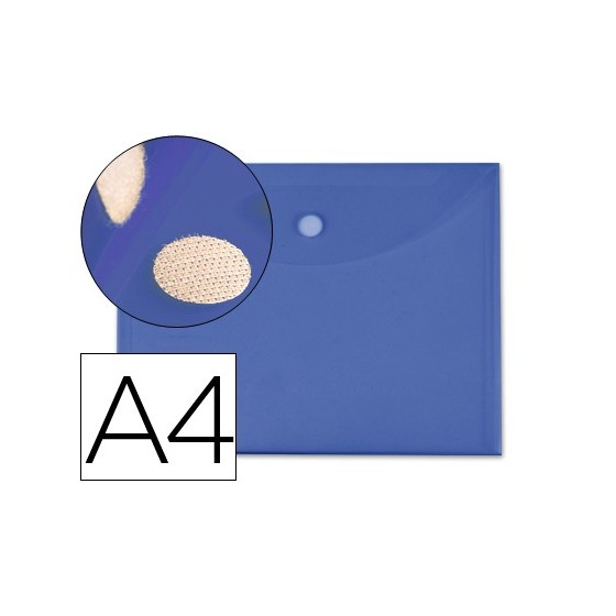 Carpeta liderpapel dossier a4 cierre de velcro azul