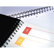 Cuaderno espiral liderpapel a4 micro executive tapa plastico 100h 80 gr cuadro 5mm 5 separadores con gomilla azul