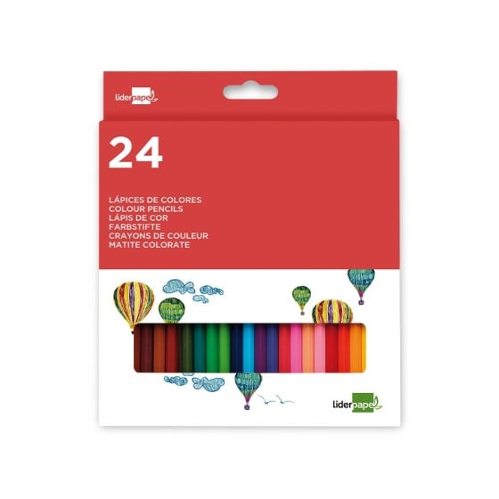 Lapices de colores liderpapel caja de 24 colores