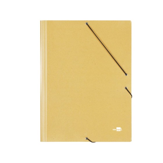Carpeta liderpapel gomas a3 3 solapas carton prespan amarilla