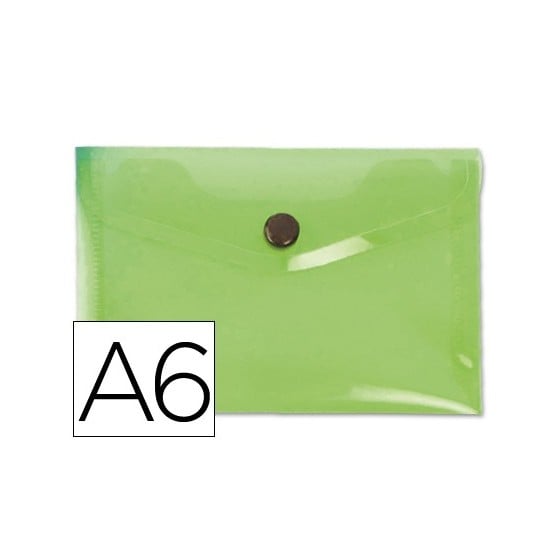 Carpeta liderpapel dossier broche 44233 polipropileno din a6 verde translucido
