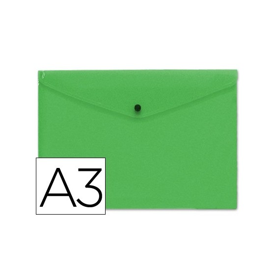 Carpeta liderpapel dossier broche 44243 polipropileno din a3 verde translucido