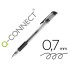 Boligrafo q-connect tinta gel negro 0,7 mm sujecion de caucho