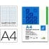 Bloc encolado liderpapel cuadro 5mm verde a4 natural 100 hojas 70 g/m2