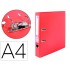 Archivador de palanca liderpapel a4 documenta forrado pvc con rado lomo 52mm rojo compresor metalico