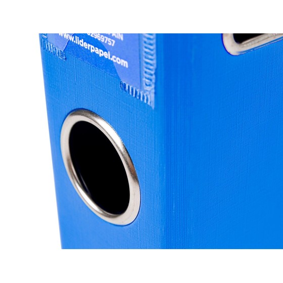 Archivador de palanca liderpapel a4 documenta forrado pvc con rado lomo 52mm azul compresor metalico