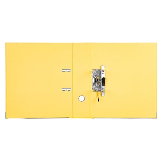 Archivador de palanca liderpapel a4 documenta forrado pvc con rado lomo 75mm amarillo compresor metalico