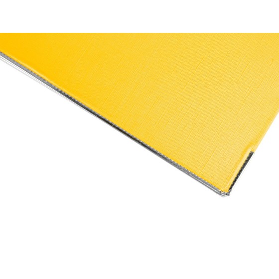 Archivador de palanca liderpapel a4 documenta forrado pvc con rado lomo 75mm amarillo compresor metalico