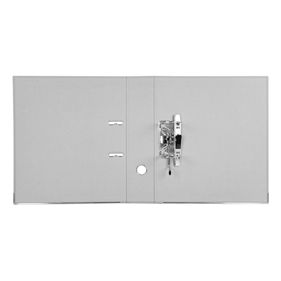 Archivador de palanca liderpapel a4 documenta forrado pvc con rado lomo 75mm gris compresor metalico