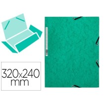 Carpeta q-connect gomas kf02168 carton simil-prespan solapas 320x243 mm verde
