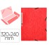 Carpeta q-connect gomas kf02165 carton simil-prespan solapas 320x243 mm roja