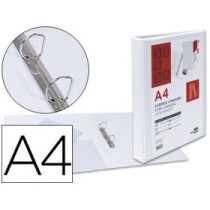 Carpeta canguro 2 anillas mixtas 16mm liderpapel a4 plastico blanca