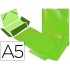 Carpeta liderpapel gomas solapas 34973 polipropileno din a5 verde