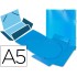 Carpeta liderpapel gomas solapas 34972 polipropileno din a5 azul
