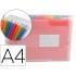 Carpeta liderpapel clasificador fuelle 42159 polipropileno a4 tte 2 huecos tarjetas spectrafile 13 dpto