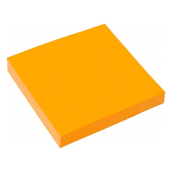 Bloc de notas adhesivas quita y pon q-connect 76x76 mm naranja neon 80 hojas