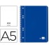 Cuaderno espiral liderpapel a5 micro serie azul tapa blanda 80h 75 gr liso 6taladros azul