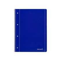 Cuaderno espiral liderpapel a4 micro serie azul tapa blanda 80h 80 gr horizontal con margen 4 taladros azul