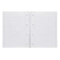 Cuaderno espiral liderpapel a4 micro serie azul tapa blanda 80h 80 gr horizontal con margen 4 taladros azul