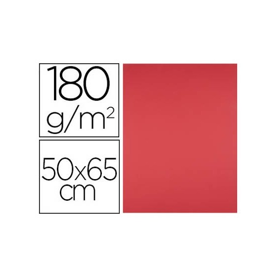 Cartulina liderpapel 50x65 cm 180g/m2 rojo
