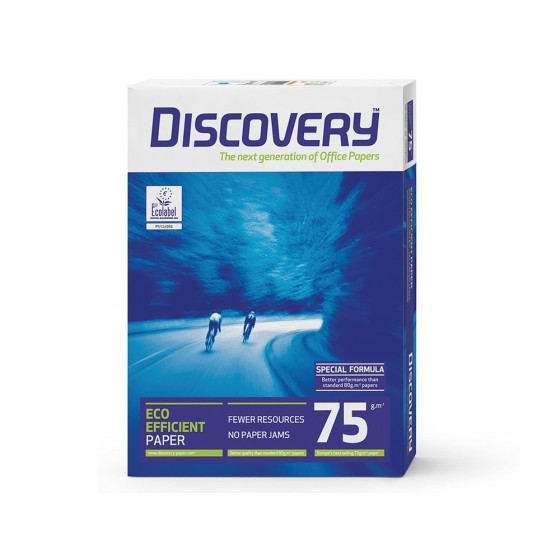 Papel fotocopiadora discovery din a4 75 gramos papel multiuso ink-jet y laserpaquete de 500 hojas