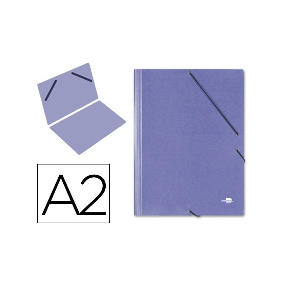 Carpeta planos liderpapel a2 carton gofrado n 12 azul