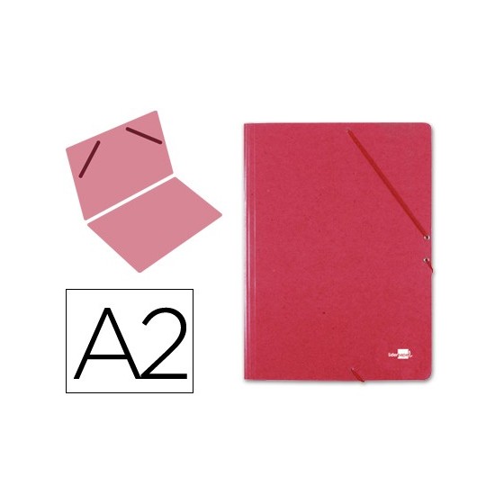 Carpeta planos liderpapel a2 carton gofrado n 12 rojo
